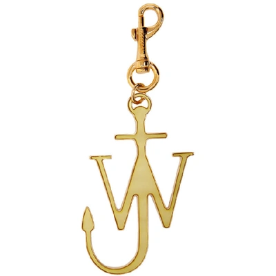 Shop Jw Anderson Yellow And Gold Anchor Keychain In 207 Lemon