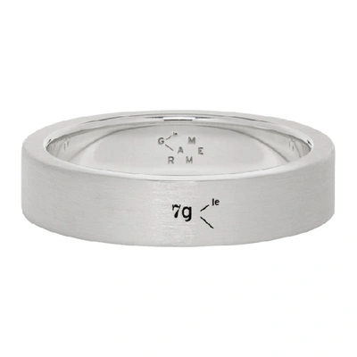 Shop Le Gramme Silver Brushed 'le 7 Grammes' Ribbon Ring