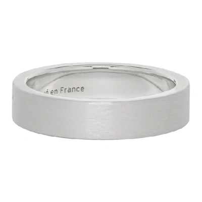 Shop Le Gramme Silver Brushed 'le 7 Grammes' Ribbon Ring