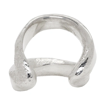 Shop Pearls Before Swine Silver Cuff Ring In .925 Silver