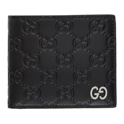 Shop Gucci Black  Signature Wallet In 1000 Black