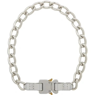 Shop Alyx 1017  9sm Silver Chain Necklace In Gry0002