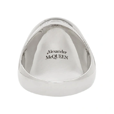 Shop Alexander Mcqueen Silver Signet Ring In 1289 Swarjt