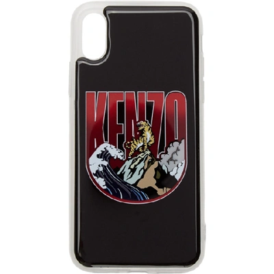 Shop Kenzo Black Tiger Mountain Iphone X/xs Case In 99 Black