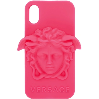 Shop Versace Pink Medusa Iphone X Case In D6l Pink