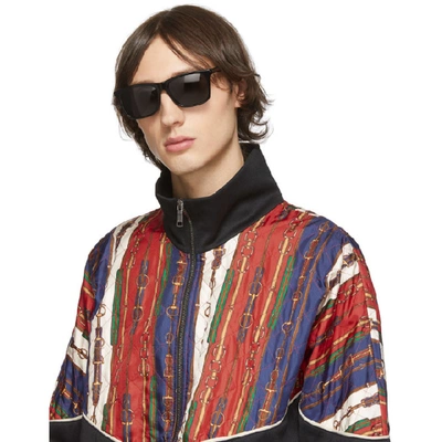 GUCCI 黑色矩形框太阳镜