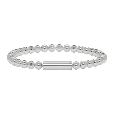 Shop Le Gramme Silver Polished Le 25 Grammes Beads Bracelet