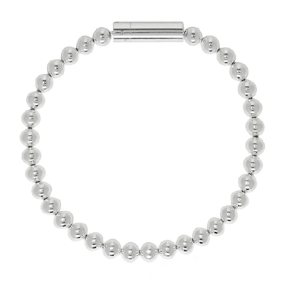 Shop Le Gramme Silver Polished Le 25 Grammes Beads Bracelet