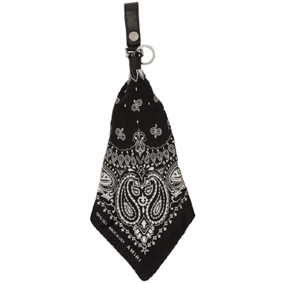 Shop Amiri Black & White Bandana Keychain