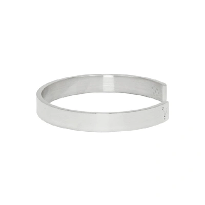 Shop Le Gramme Silver Polished 'le 21 Grammes' Ribbon Bracelet