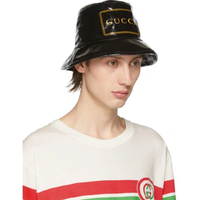 Shop Gucci Black Montecarlo Crystal Bucket Hat In 1000 Black