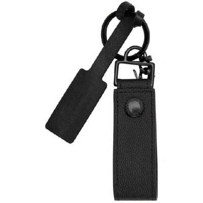 Shop Saint Laurent Black Monogramme Keychain In 1000 Nero