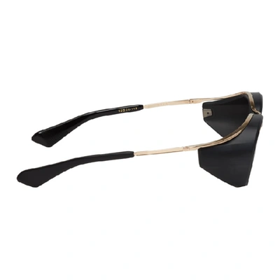 Shop Dita Gold And Black Matte Nacht-two Sunglasses In Matteblack