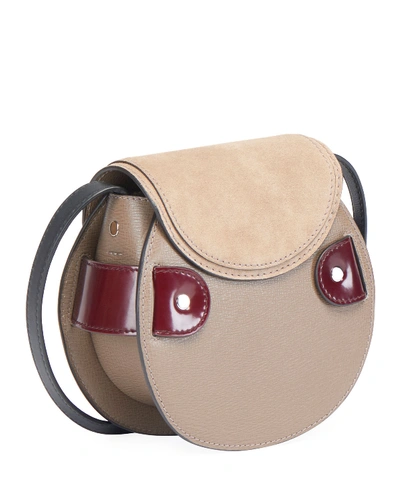 Shop Proenza Schouler Buckle Mini Crossbody Bag In Taupe