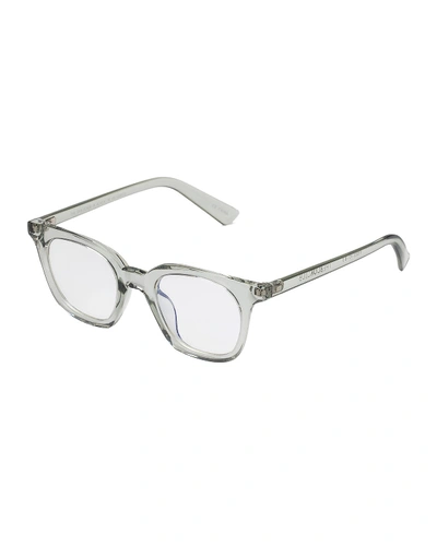 The Book Club The Snatcher In Black Tie Cat-eye Readers In Sea Spray