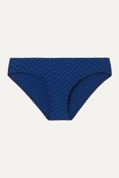 Shop Eres Derby Seersucker Bikini Briefs In Navy