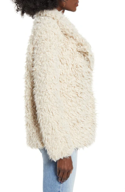 Shop Vero Moda Faux Fur Coat In Oatmeal