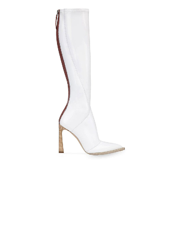 white pointy toe boots