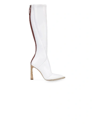 Shop Fendi White Pointed Toe Boots