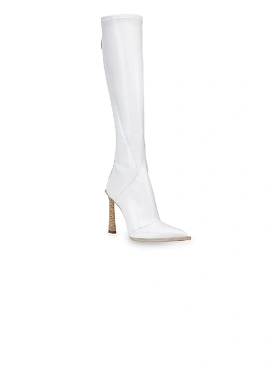 Shop Fendi White Pointed Toe Boots