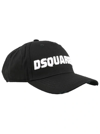 Shop Dsquared2 Baseball Cap In Nero Bianco