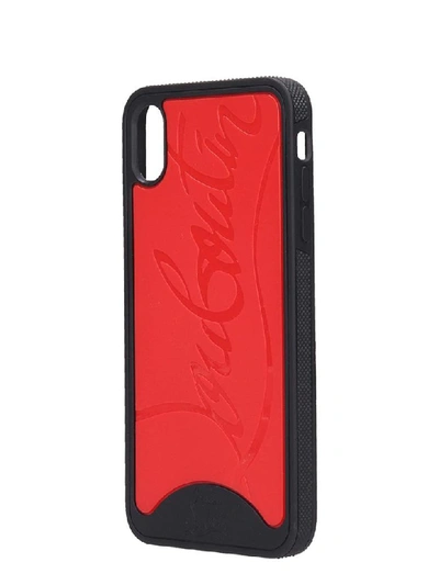 Shop Christian Louboutin Loubiphone Iphone / Ipad Case In Black Pvc In Black Red