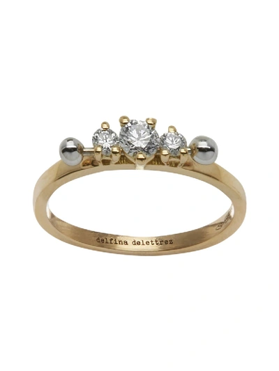 Shop Delfina Delettrez Two In One Three Diamond Ring