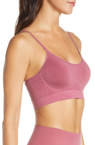 Shop Yummie Convertible Scoop Neck Bralette In Hawthorne Rose