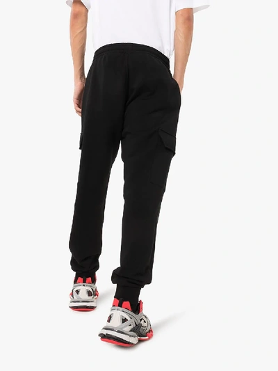 Shop Burberry Logo Appliqué Track Trousers In Black