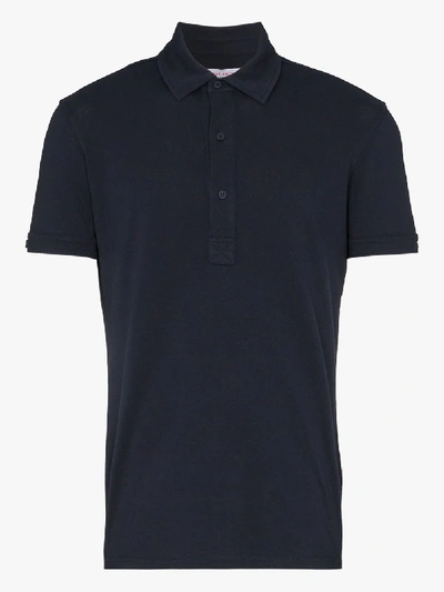 Shop Orlebar Brown Sebastian Cotton Polo Shirt In Blue