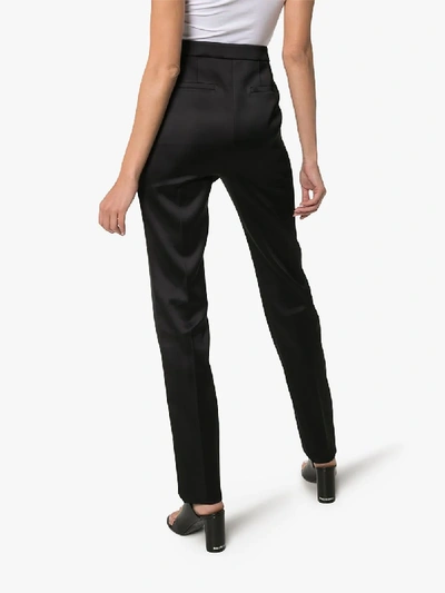 Shop We11 Done We11done Slim Fit Tailored Trousers In Black
