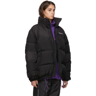 Shop Ader Error Black Down Dup Puffer Jacket In Blck Black