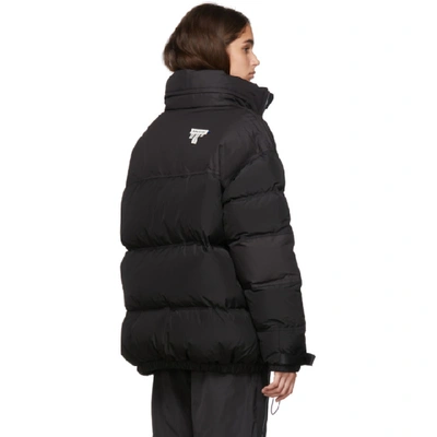 Shop Ader Error Black Down Dup Puffer Jacket In Blck Black