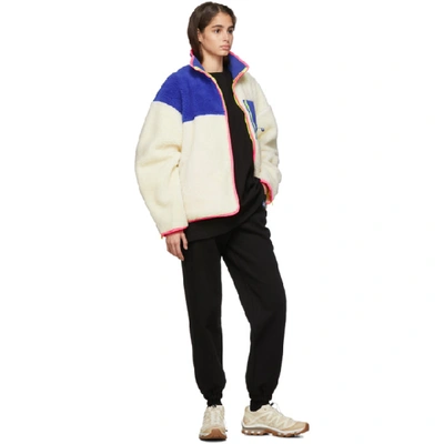 Shop Ader Error Off-white Trance Fleece Jacket In Ofwh Off Wh