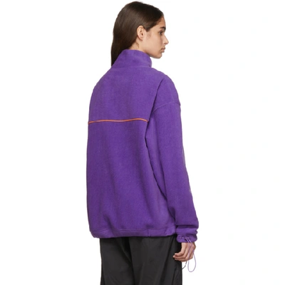 Shop Ader Error Purple Fleece Turtleneck In Prpl Purple