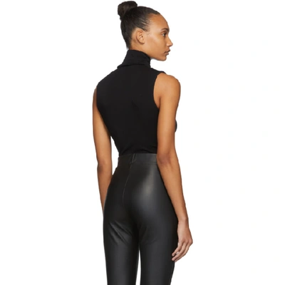 Shop Wolford Black Viscose String Bodysuit In 7005 Black