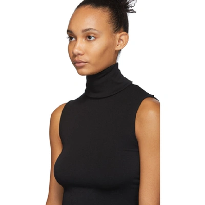 Shop Wolford Black Viscose String Bodysuit In 7005 Black