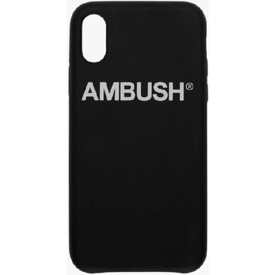 Shop Ambush Black Logo Iphone X Case