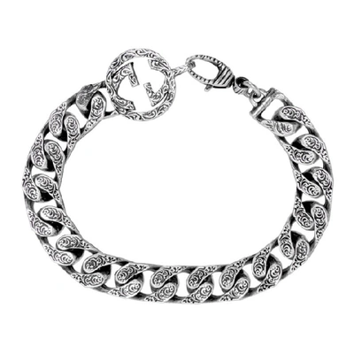 Shop Gucci Silver Interlocking G Chain Bracelet In 0811 Silver