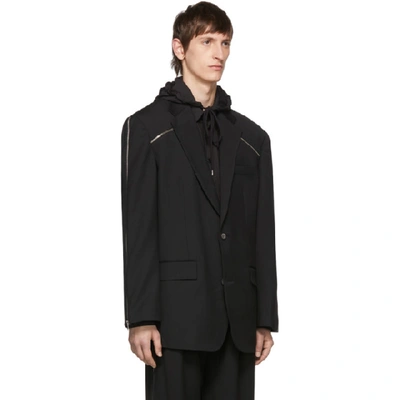 Shop Ader Error Black Zip Blazer