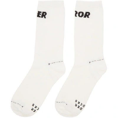 Shop Ader Error White Nase Socks In Whte White