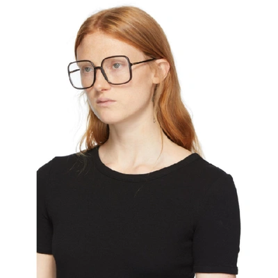Shop Dior Black Sostellaire01 Glasses In 0kb7 Grey