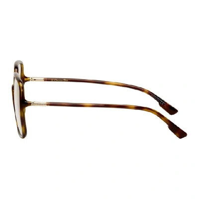 Shop Dior Tortoiseshell Sostellaire01 Glasses In 0086 Dkhava