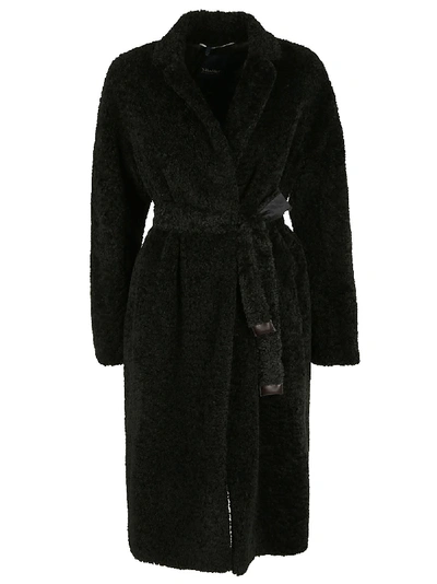 Shop Max Mara Black Polyester Coat