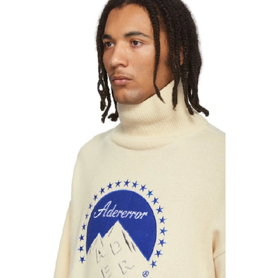 Shop Ader Error Off-white Wool Mount Turtleneck In Ivory