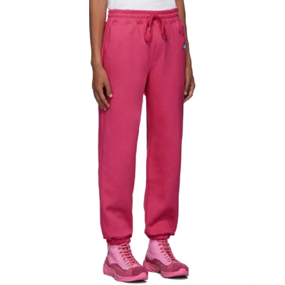 Shop Ader Error Pink Stone Logo Track Pants