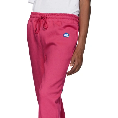 Shop Ader Error Pink Stone Logo Track Pants
