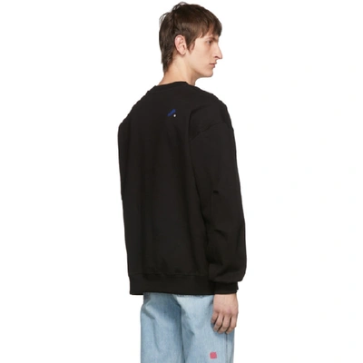 Shop Ader Error Black Stone Logo Sweatshirt