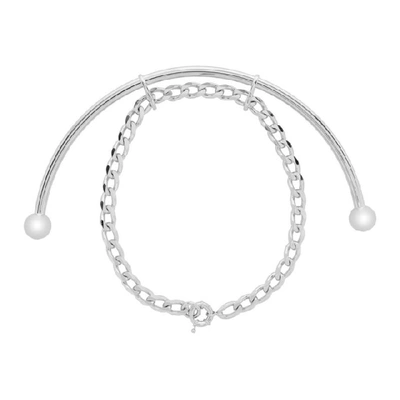 Shop Y/project Ssense Exclusive Silver Semi-hoop Necklace