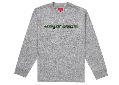 Pre owned Supreme Chrome Logo L s Top Heather Grey ModeSens